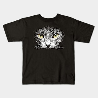 Cute Cat Face Kids T-Shirt